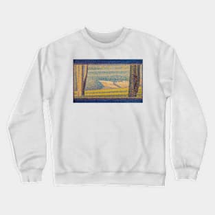 Moored Boats and Trees by Georges-Pierre Seurat Crewneck Sweatshirt